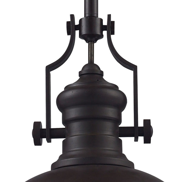 Atlas Chadwick 13" Wide Pendant Light - Elegant Oiled Bronze Finish for Classic & Transitional Spaces CL11750-BZ1