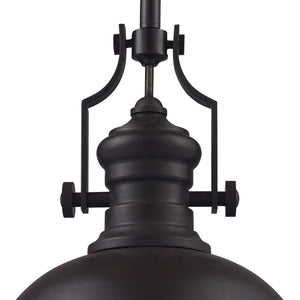 Atlas Chadwick 13" Wide Pendant Light - Elegant Oiled Bronze Finish for Classic & Transitional Spaces CL11750-BZ1