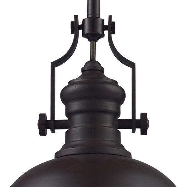 Atlas Chadwick 13" Wide Pendant Light - Elegant Oiled Bronze Finish for Classic & Transitional Spaces CL11750-BZ1