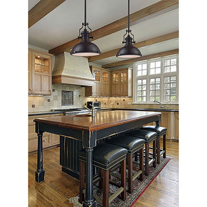 Atlas Chadwick 13" Wide Pendant Light - Elegant Oiled Bronze Finish for Classic & Transitional Spaces CL11750-BZ1