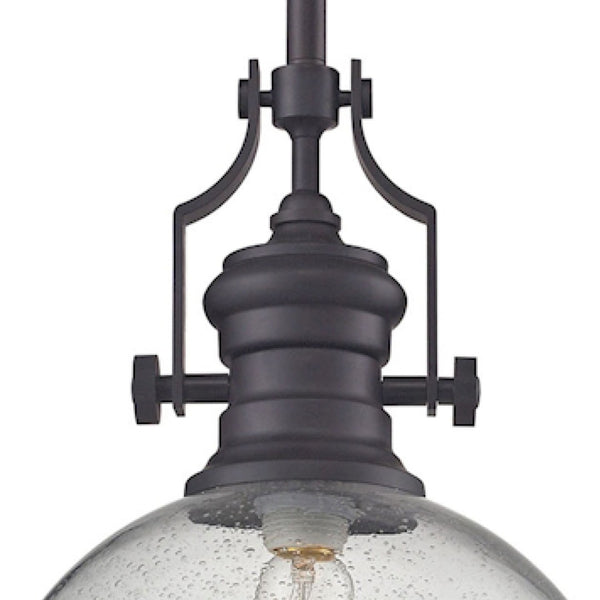 Atlas Chadwick 3-Light Pendant: Elegant Vintage-Inspired Lighting for Dining & Living Spaces, 14" Height Oil Rubbed Bronze CL11750-BZ3
