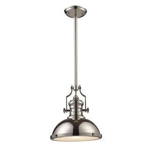 Atlas Chadwick 13'' Wide 1-Light Pendant - Timeless Polished Nickel Fixture for Modern and Vintage Spaces CL11750-CH1