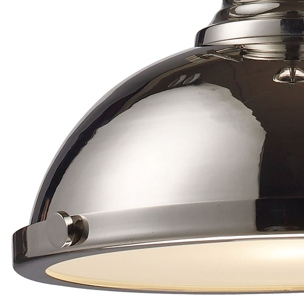 Atlas Chadwick 13'' Wide 1-Light Pendant - Timeless Polished Nickel Fixture for Modern and Vintage Spaces CL11750-CH1