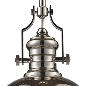 Atlas Chadwick 13'' Wide 1-Light Pendant - Timeless Polished Nickel Fixture for Modern and Vintage Spaces CL11750-CH1