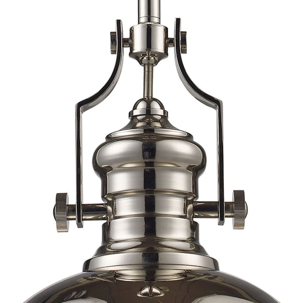 Atlas Chadwick 13'' Wide 1-Light Pendant - Timeless Polished Nickel Fixture for Modern and Vintage Spaces CL11750-CH1