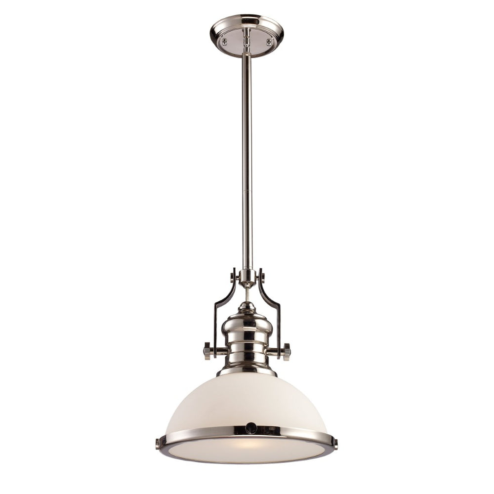 Atlas Chadwick 13'' Wide 1-Light Pendant - Vintage Charm with Polished Nickel Finish for Timeless Appeal CL11750-CH2