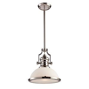 Atlas Chadwick 13'' Wide 1-Light Pendant - Vintage Charm with Polished Nickel Finish for Timeless Appeal CL11750-CH2