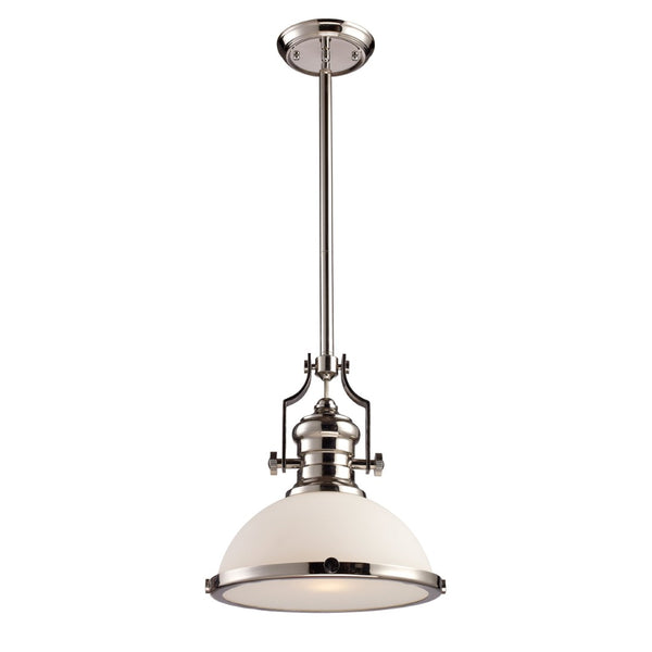 Atlas Chadwick 13'' Wide 1-Light Pendant - Vintage Charm with Polished Nickel Finish for Timeless Appeal CL11750-CH2