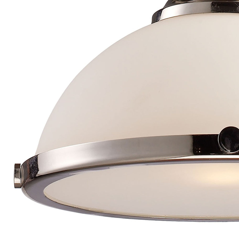 Atlas Chadwick 13'' Wide 1-Light Pendant - Vintage Charm with Polished Nickel Finish for Timeless Appeal CL11750-CH2