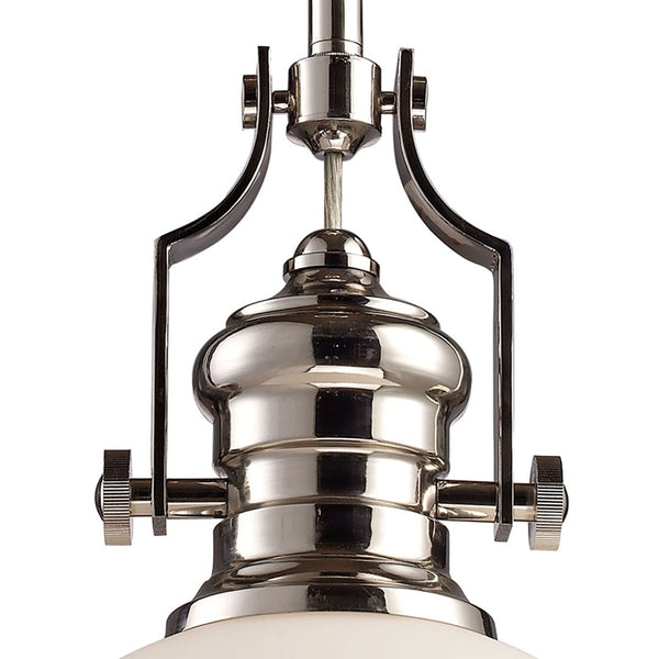Atlas Chadwick 13'' Wide 1-Light Pendant - Vintage Charm with Polished Nickel Finish for Timeless Appeal CL11750-CH2