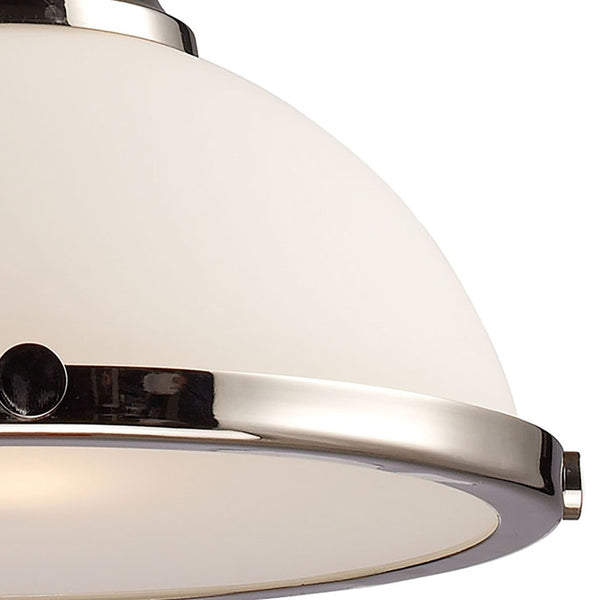 Atlas Chadwick 13'' Wide 1-Light Pendant - Vintage Charm with Polished Nickel Finish for Timeless Appeal CL11750-CH2