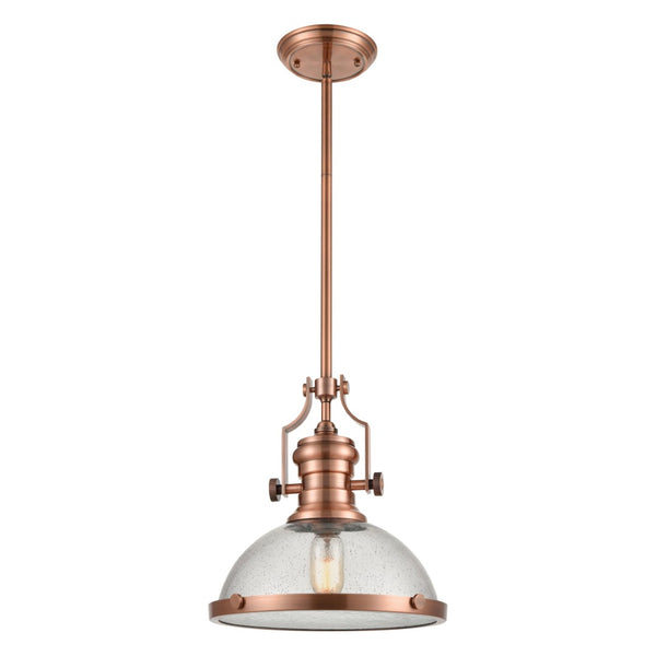 Atlas Chadwick 3-Light Pendant: Elegant Vintage-Inspired Lighting for Dining & Living Spaces, 14" Height Copper CL11750-CO2