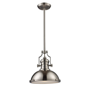 Atlas Chadwick 13" Wide 1-Light Pendant - Elegant Satin Nickel Fixture for Classic or Modern Spaces CL11750-NK1