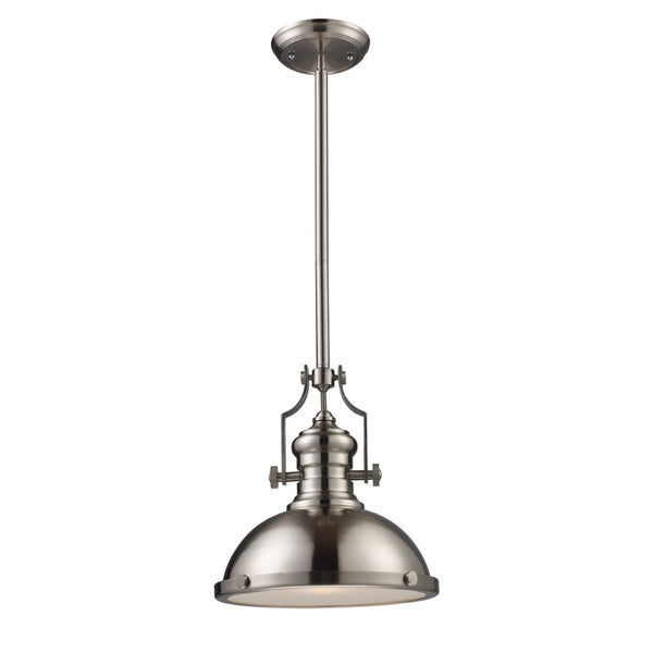 Atlas Chadwick 13" Wide 1-Light Pendant - Elegant Satin Nickel Fixture for Classic or Modern Spaces CL11750-NK1