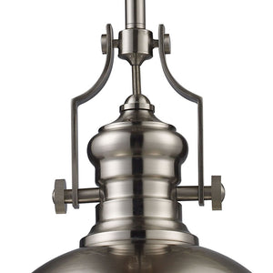 Atlas Chadwick 13" Wide 1-Light Pendant - Elegant Satin Nickel Fixture for Classic or Modern Spaces CL11750-NK1