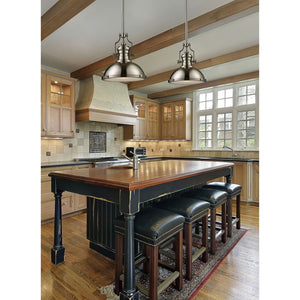 Atlas Chadwick 13" Wide 1-Light Pendant - Elegant Satin Nickel Fixture for Classic or Modern Spaces CL11750-NK1
