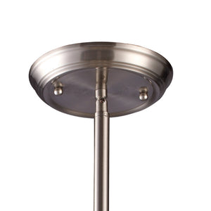 Atlas Chadwick 3-Light Pendant: Elegant Vintage-Inspired Lighting for Dining & Living Spaces, 14" Height Satin Nickel with Gloss White CL11750-NK2