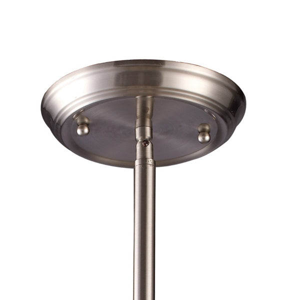 Atlas Chadwick 3-Light Pendant: Elegant Vintage-Inspired Lighting for Dining & Living Spaces, 14" Height Satin Nickel with Gloss White CL11750-NK2