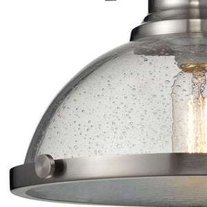 Atlas Chadwick 13" Wide 1-Light Pendant - Elegant Satin Nickel Fixture for Classic & Modern Interiors CL11750-NK3