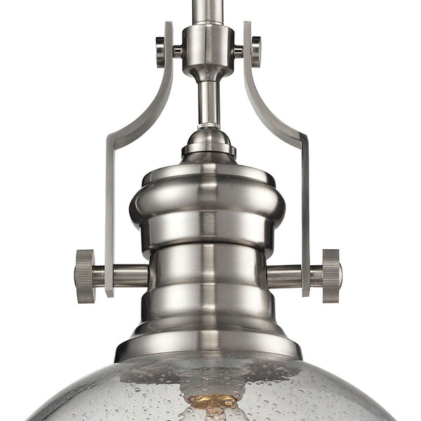Atlas Chadwick 13" Wide 1-Light Pendant - Elegant Satin Nickel Fixture for Classic & Modern Interiors CL11750-NK3
