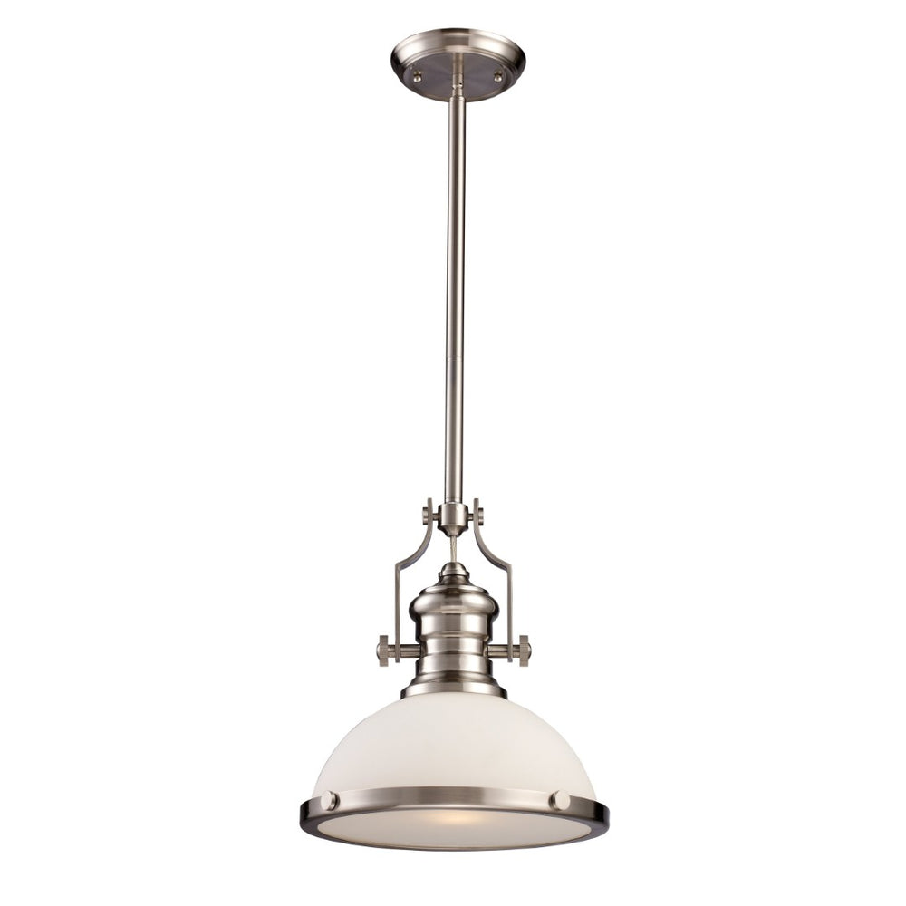 Atlas Chadwick 13" Wide 1-Light Pendant - Elegant Satin Nickel Fixture for Timeless Indoor Spaces CL11750-NK4