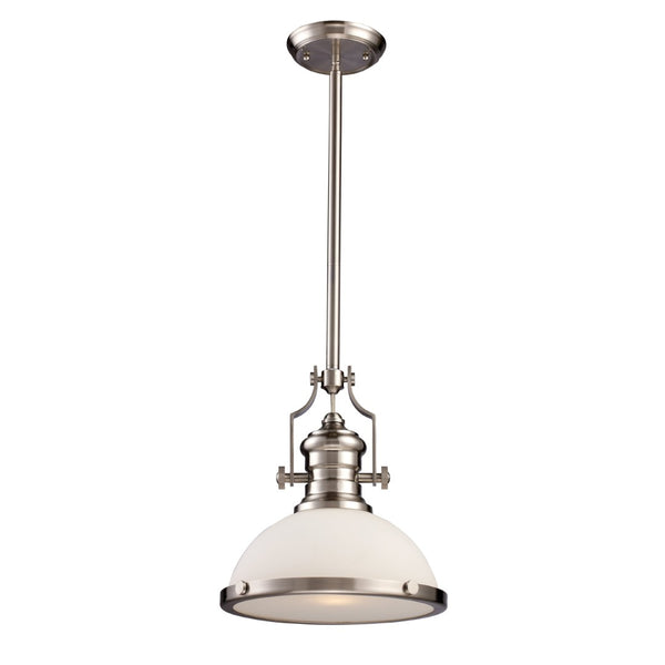 Atlas Chadwick 13" Wide 1-Light Pendant - Elegant Satin Nickel Fixture for Timeless Indoor Spaces CL11750-NK4