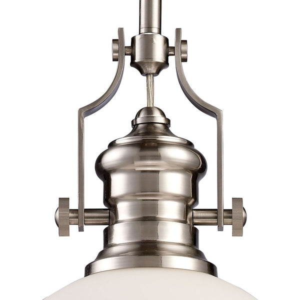 Atlas Chadwick 13" Wide 1-Light Pendant - Elegant Satin Nickel Fixture for Timeless Indoor Spaces CL11750-NK4