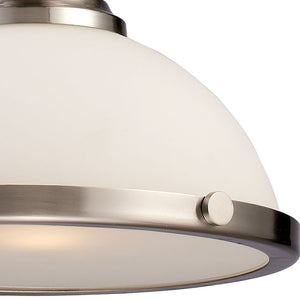 Atlas Chadwick 13" Wide 1-Light Pendant - Elegant Satin Nickel Fixture for Timeless Indoor Spaces CL11750-NK4