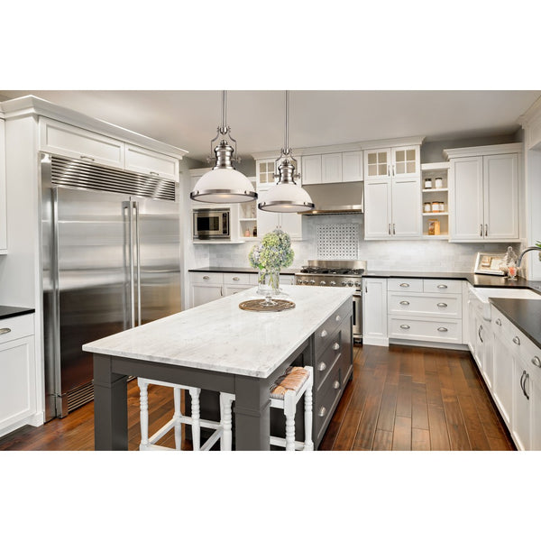 Atlas Chadwick 13" Wide 1-Light Pendant - Elegant Satin Nickel Fixture for Timeless Indoor Spaces CL11750-NK4
