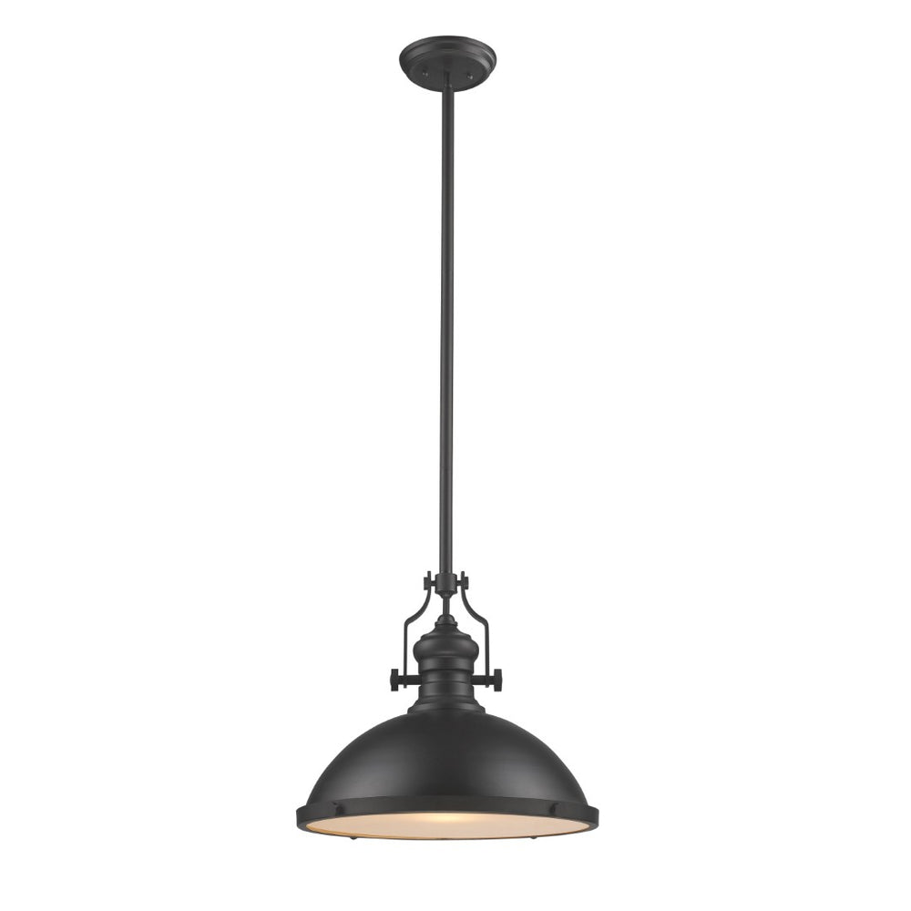 Atlas Chadwick 17'' Wide Matte Black Pendant Light - Vintage-Inspired Craftsmanship for Modern Spaces CL11751-BK