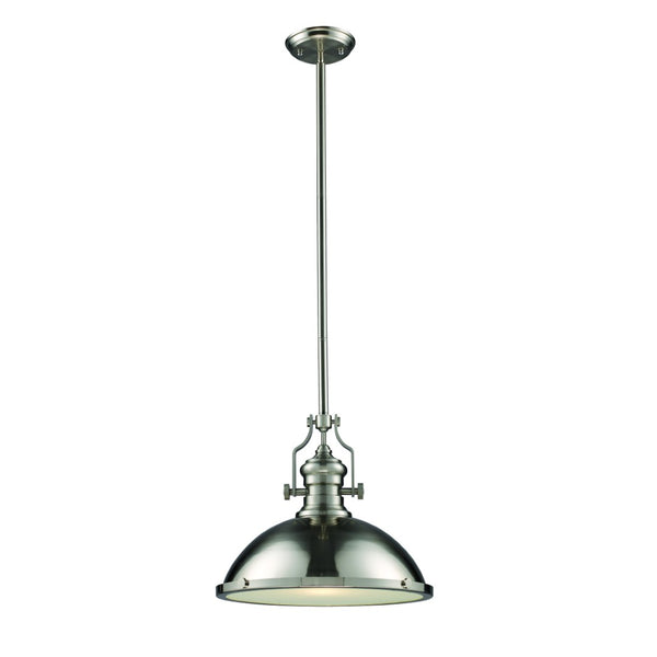 Atlas Chadwick 3-Light Pendant: Elegant Vintage-Inspired Lighting for Dining & Living Spaces, 14" Height Satin Nickel CL11751-NK