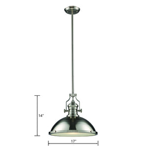 Atlas Chadwick 3-Light Pendant: Elegant Vintage-Inspired Lighting for Dining & Living Spaces, 14" Height Satin Nickel CL11751-NK