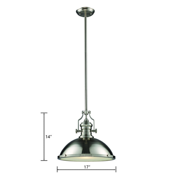 Atlas Chadwick 3-Light Pendant: Elegant Vintage-Inspired Lighting for Dining & Living Spaces, 14" Height Satin Nickel CL11751-NK