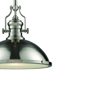 Atlas Chadwick 3-Light Pendant: Elegant Vintage-Inspired Lighting for Dining & Living Spaces, 14" Height Satin Nickel CL11751-NK