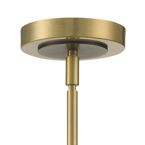 Atlas Charis 12.5'' Wide Pendant Light - Elegant Glass Diffuser and Sleek Metal Design for Any Space Antique Brass with Oil Rubbed Bronze CL11752-BS