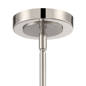 Atlas Charis 12.5'' Wide Pendant Light - Elegant Glass Diffuser and Sleek Metal Design for Any Space Polished Nickel with Brushed Nickel CL11752-NK