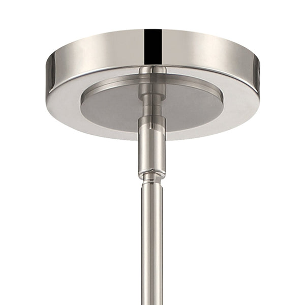 Atlas Charis 12.5'' Wide Pendant Light - Elegant Glass Diffuser and Sleek Metal Design for Any Space Polished Nickel with Brushed Nickel CL11752-NK