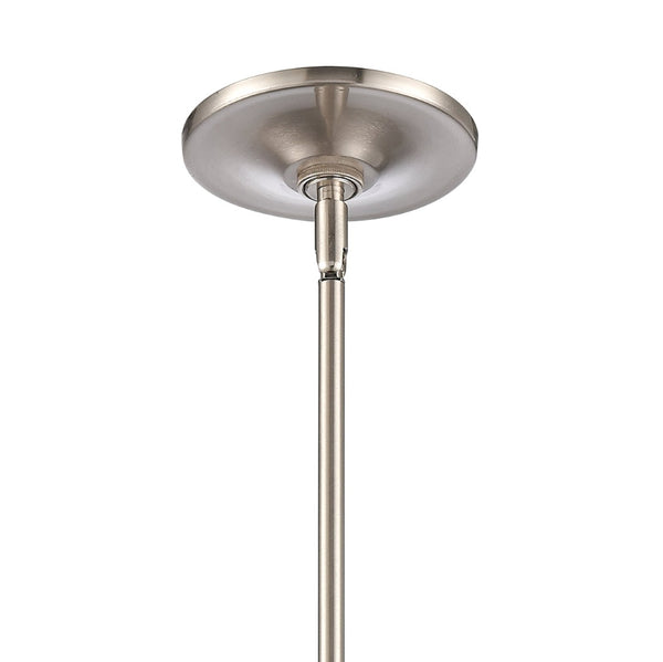 Atlas Connection 12" Wide 2-Light Pendant - Modern Satin Nickel Fixture with Seedy Glass Shade for Style CL11755-NK