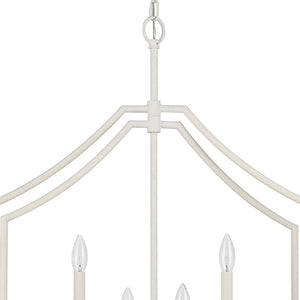Atlas Continuance 26" Wide 6-Light Pendant - Textured White Coral, Modern Artistry for Your Space CL11756-WH