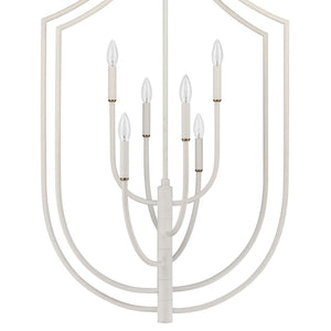 Atlas Continuance 26" Wide 6-Light Pendant - Textured White Coral, Modern Artistry for Your Space CL11756-WH