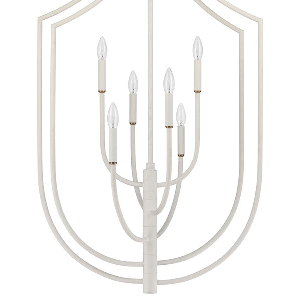 Atlas Continuance 26" Wide 6-Light Pendant - Textured White Coral, Modern Artistry for Your Space CL11756-WH
