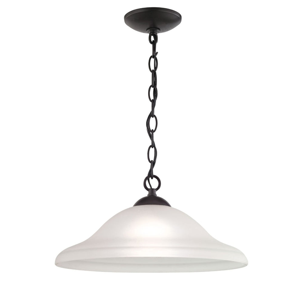 Atlas Conway 15" Wide 1-Light Pendant - Timeless Oil Rubbed Bronze Fixture with Opaque Glass Shade CL11757-BZ