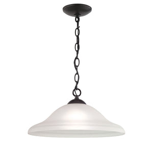 Atlas Conway 15" Wide 1-Light Pendant - Timeless Oil Rubbed Bronze Fixture with Opaque Glass Shade CL11757-BZ