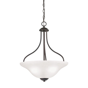 Atlas Conway 3-Light Pendant Fixture - Timeless Design with Opaque Glass Shades for Elegant Indoor Spaces Oil Rubbed Bronze CL11758-BZ