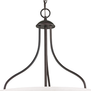 Atlas Conway 3-Light Pendant Fixture - Timeless Design with Opaque Glass Shades for Elegant Indoor Spaces Oil Rubbed Bronze CL11758-BZ