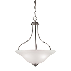 Atlas Conway 3-Light Pendant Fixture - Timeless Design with Opaque Glass Shades for Elegant Indoor Spaces Brushed Nickel CL11758-NK