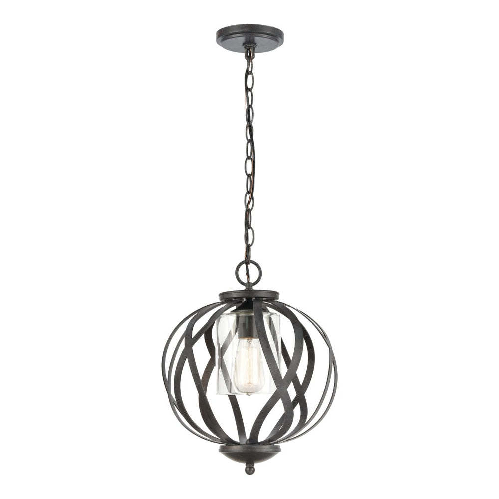Atlas Daisy 12" Wide Pendant Light - Stylish Midnight Bronze Fixture for Kitchen, Dining & Entryway Decor CL11761-BZ