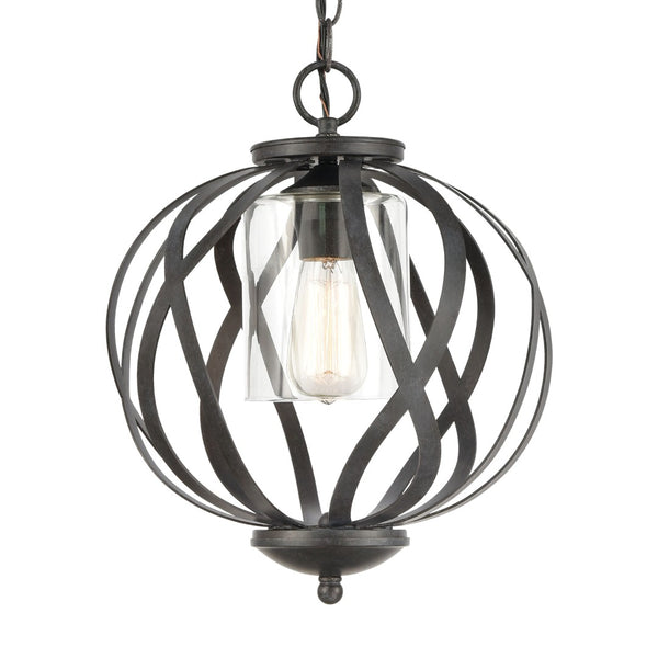 Atlas Daisy 12" Wide Pendant Light - Stylish Midnight Bronze Fixture for Kitchen, Dining & Entryway Decor CL11761-BZ