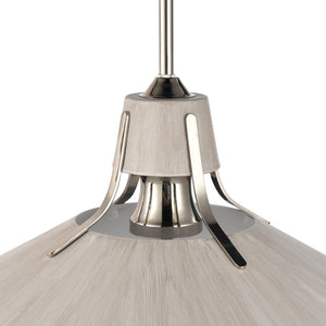 Atlas Danique 24-Inch Wide Pendant Light - Modern Scandinavian Design with Elegant Satin Brass Finish Sunbleached Oak CL11762-NK