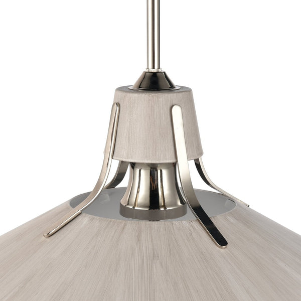 Atlas Danique 24-Inch Wide Pendant Light - Modern Scandinavian Design with Elegant Satin Brass Finish Sunbleached Oak CL11762-NK